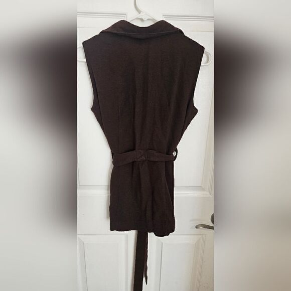 Therese Cinderella Women Sleeveless Brown Button Down Vest Top Size 6/ Small - Picture 6 of 6